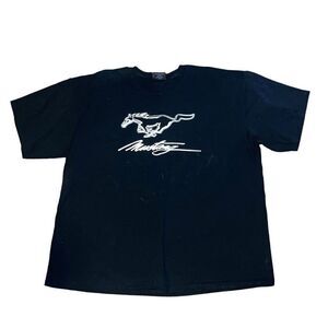 Vintage Steve & Barry’s Men’s Size XXL Black and White Ford Mustang Short Sleeve